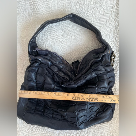 NWT heavy, buttery soft Leather bag ITALY Italian designer boho - Picture 9 of 17